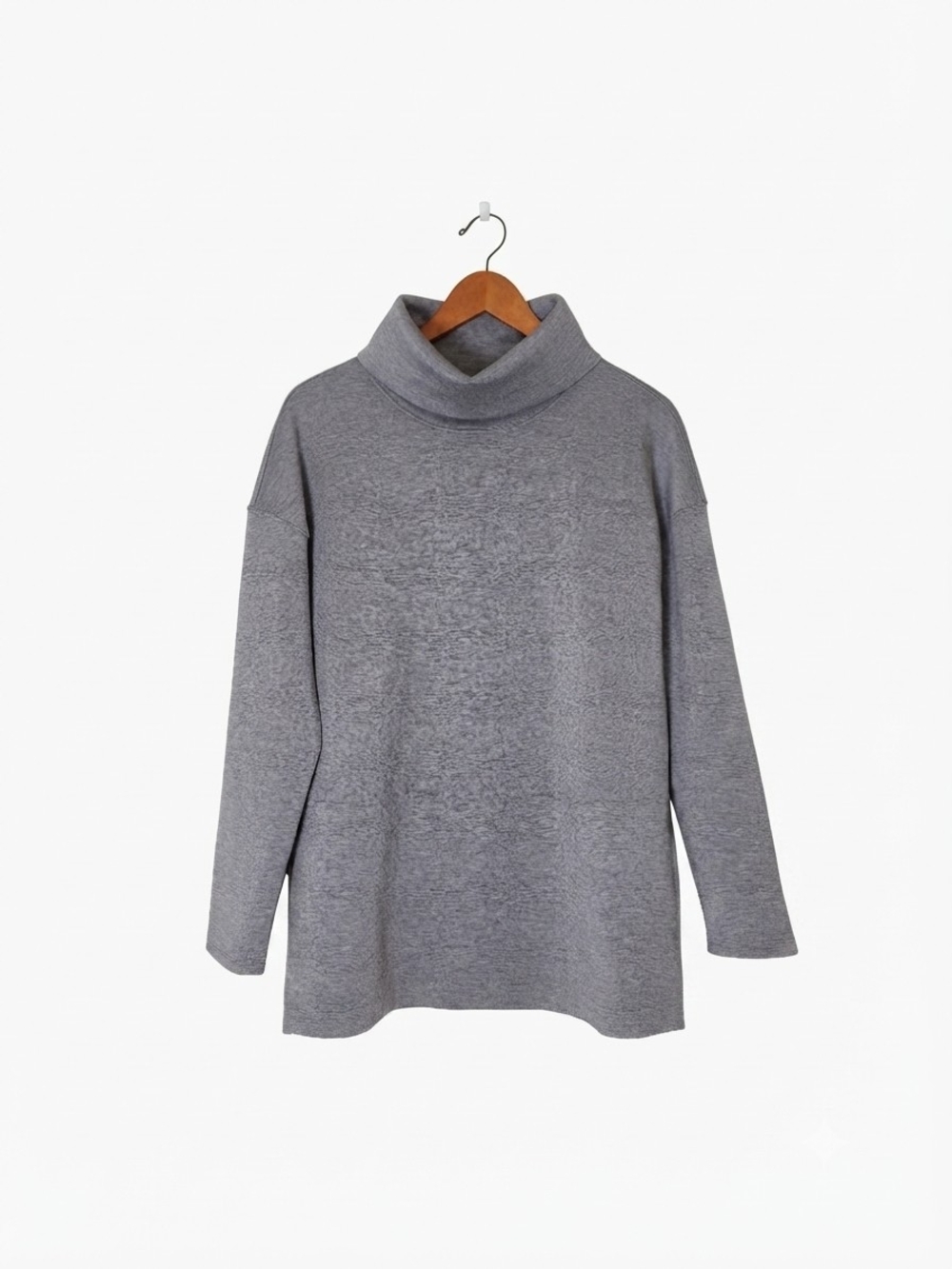 SPANX Air Essential Gray Funnel Neck Turtleneck Sweater Tunic Size M